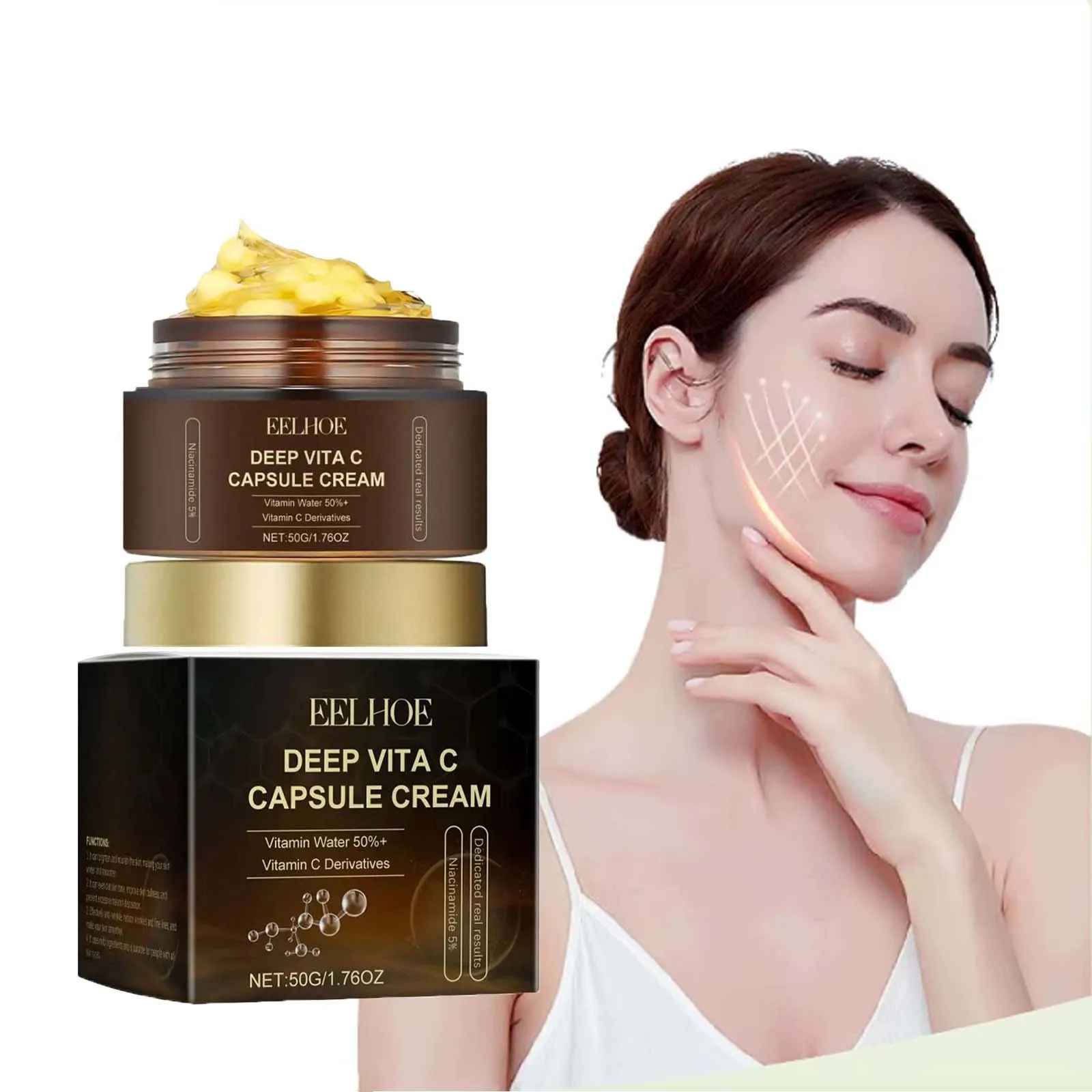 Vitamin C Capsule Face Cream – Brightening, Hydrating & Pigmentation Corrector-Whitening Cream-Blushia