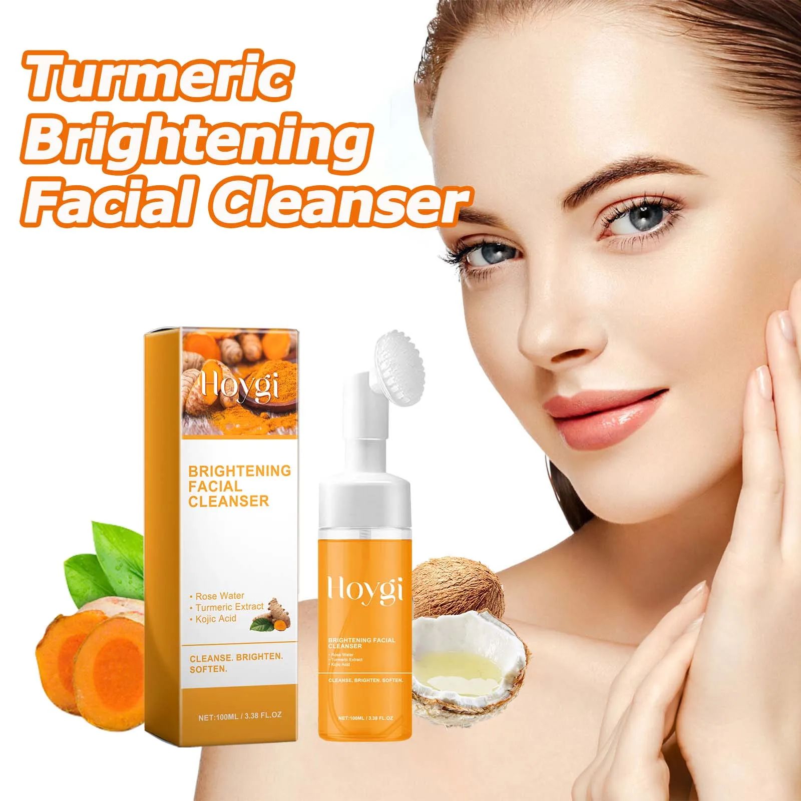 Turmeric & Kojic Acid Cleanser – Deep Cleansing, Blackhead Removal & Brightening Foam-Cleanser-Blushia