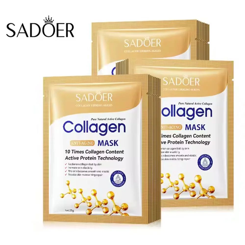 SADOER Collagen Face Mask – Firming, Moisturizing & Brightening (5/10/20/30PCS)-Face Mask-Blushia