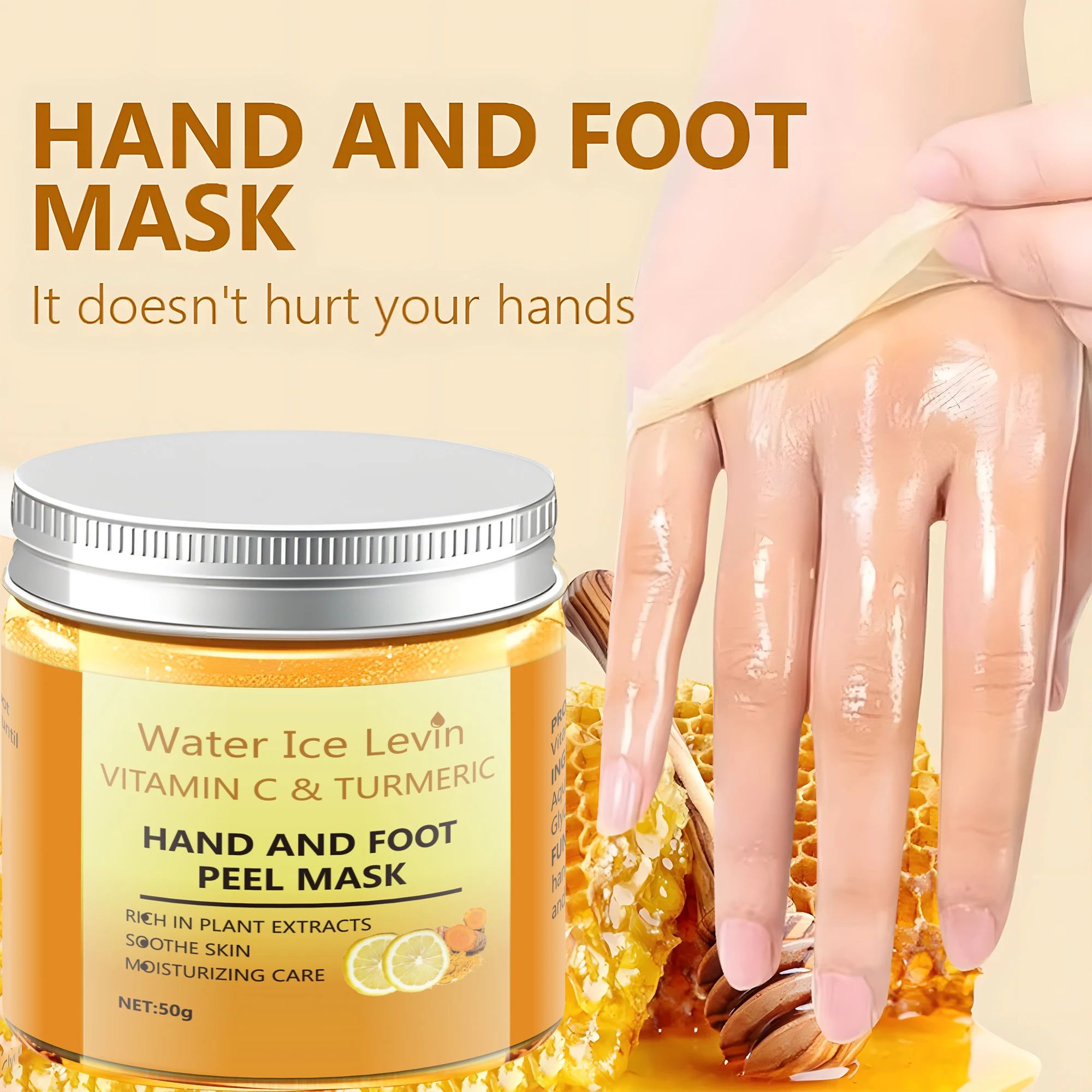 Turmeric & Vitamin C Hand and Foot Mask 50g – Moisturizing & Repairing-Hand & Foot Mask-Blushia