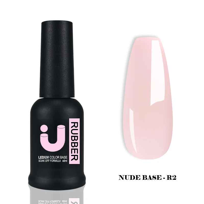 Nude Rubber Base Gel Polish Semi-permanent Nail Polish UV Varnish Manicure Natural Nail Base Coat 7 Colors Basis Gellac-Gel Nails-Blushia