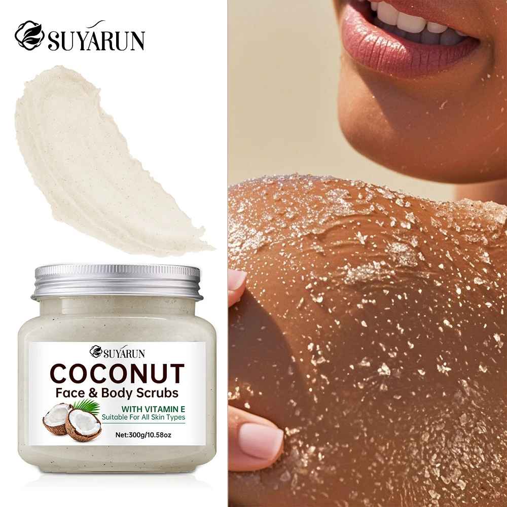 SUYARUN Organic Coconut Sugar Body Scrub Exfoliating & Moisturizing - Natural Spa Care-Body Scrub-Blushia