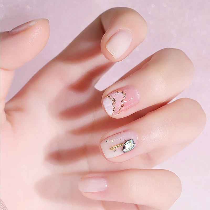 Nude Rubber Base Gel Polish Semi-permanent Nail Polish UV Varnish Manicure Natural Nail Base Coat 7 Colors Basis Gellac-Gel Nails-Blushia
