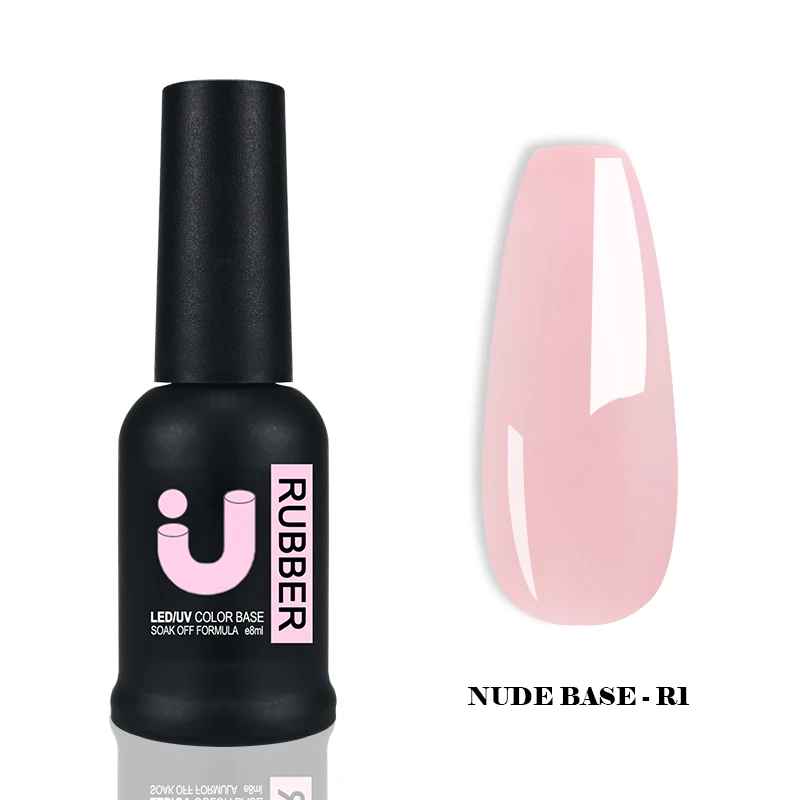 Nude Rubber Base Gel Polish Semi-permanent Nail Polish UV Varnish Manicure Natural Nail Base Coat 7 Colors Basis Gellac-Gel Nails-Blushia