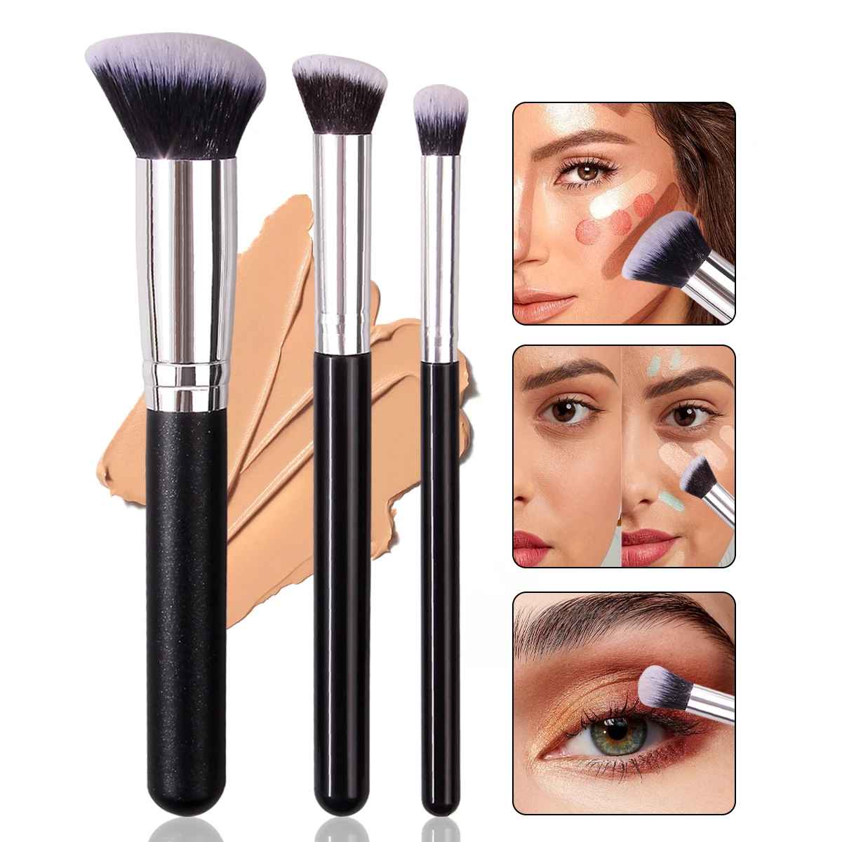 Dense Foundation & Concealer Brush – Precision Under Eye Blending Makeup Brush-Makeup Brushes-Blushia