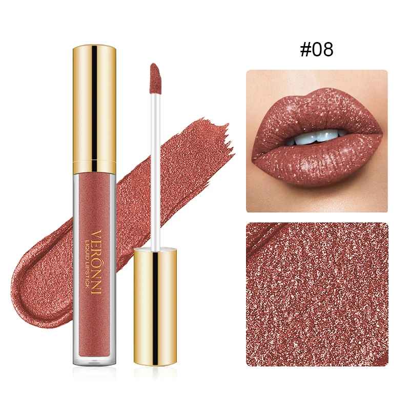 Glitter Liquid Lipstick – Shimmer Pearlescent Waterproof Long-Lasting Gloss-Glitter Lip Gloss-Blushia