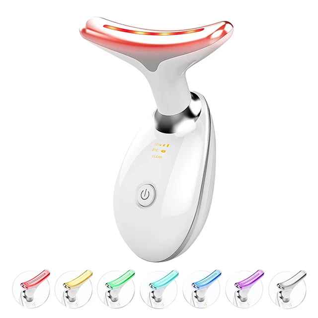 7 Colour Facial Massager for Face and Neck Anti Ageing Skin Tightening and Lifting Device-Face Massager-Blushia