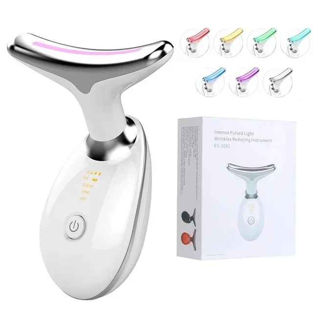 7 Colour Facial Massager for Face and Neck Anti Ageing Skin Tightening and Lifting Device-Face Massager-Blushia