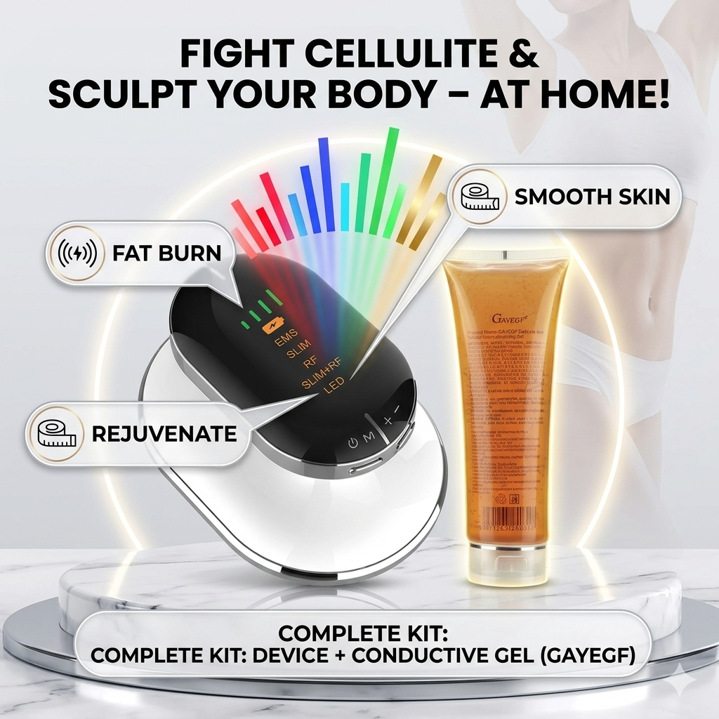 EMS RF Body Slimming Machine – Fat Burner, Slimming & Cellulite Massager with LED Therapy