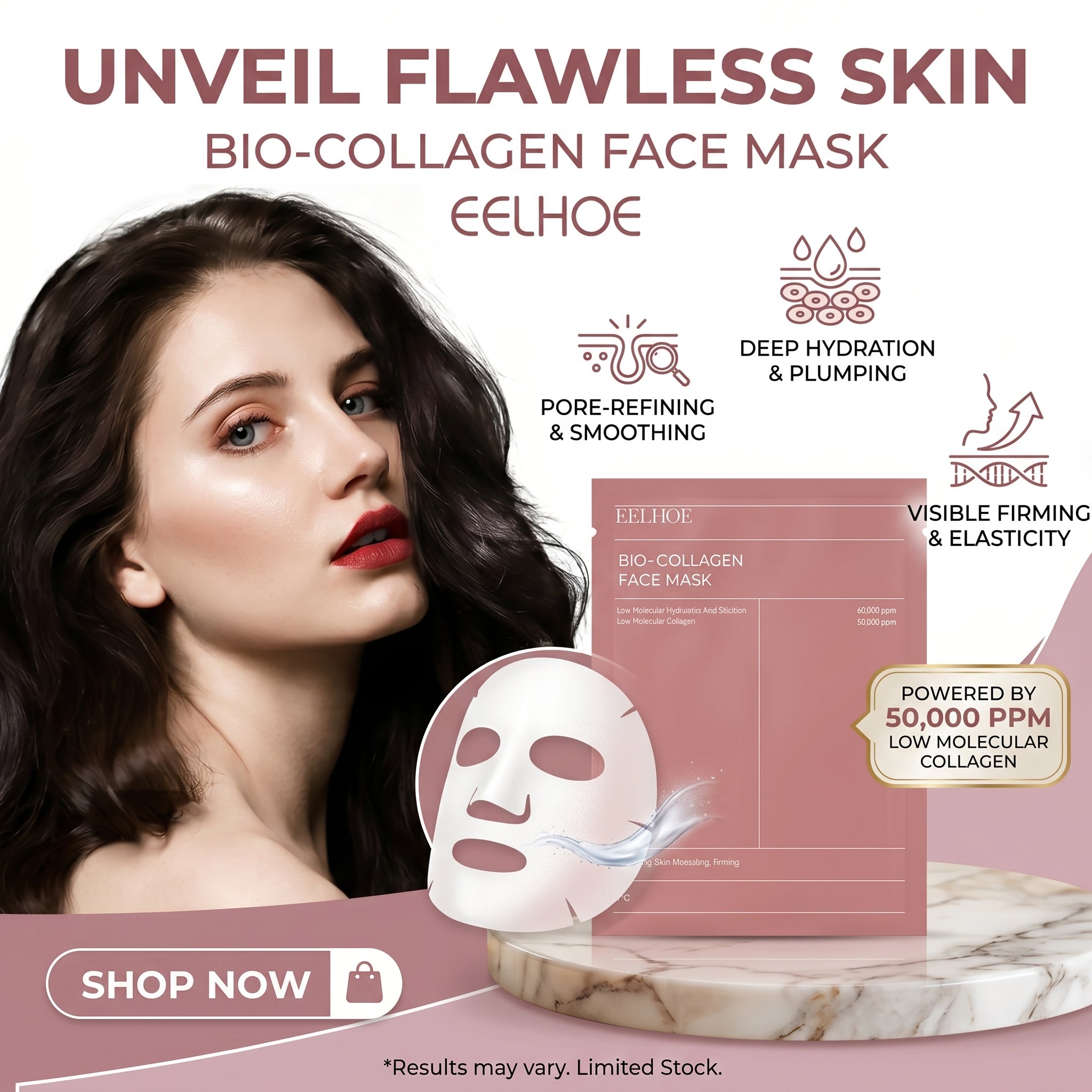 Bio Collagen Face Mask – Deep Hydrating Pore-Refining Skin Care (1/5/10PCs)